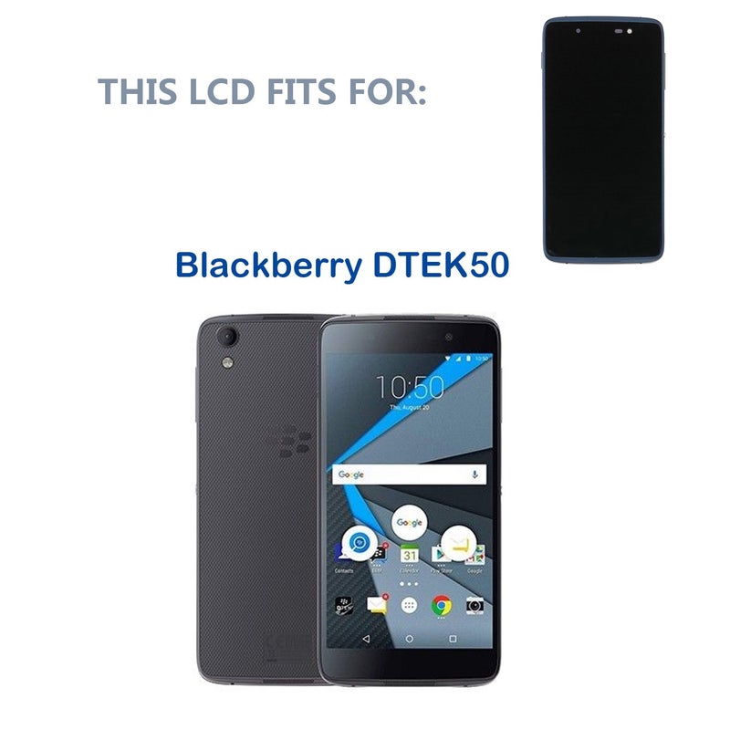 SWARK LCD Screen Compatible with BlackBerry DTEK50 STH100-1 Touch Digitizer Assembly + Frame with Repair Tools kit (Black) - Image 5